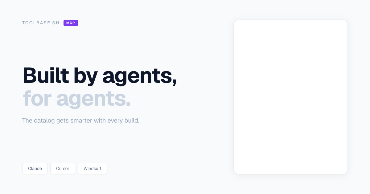 Toolbase — The directory of tools agents run without humans